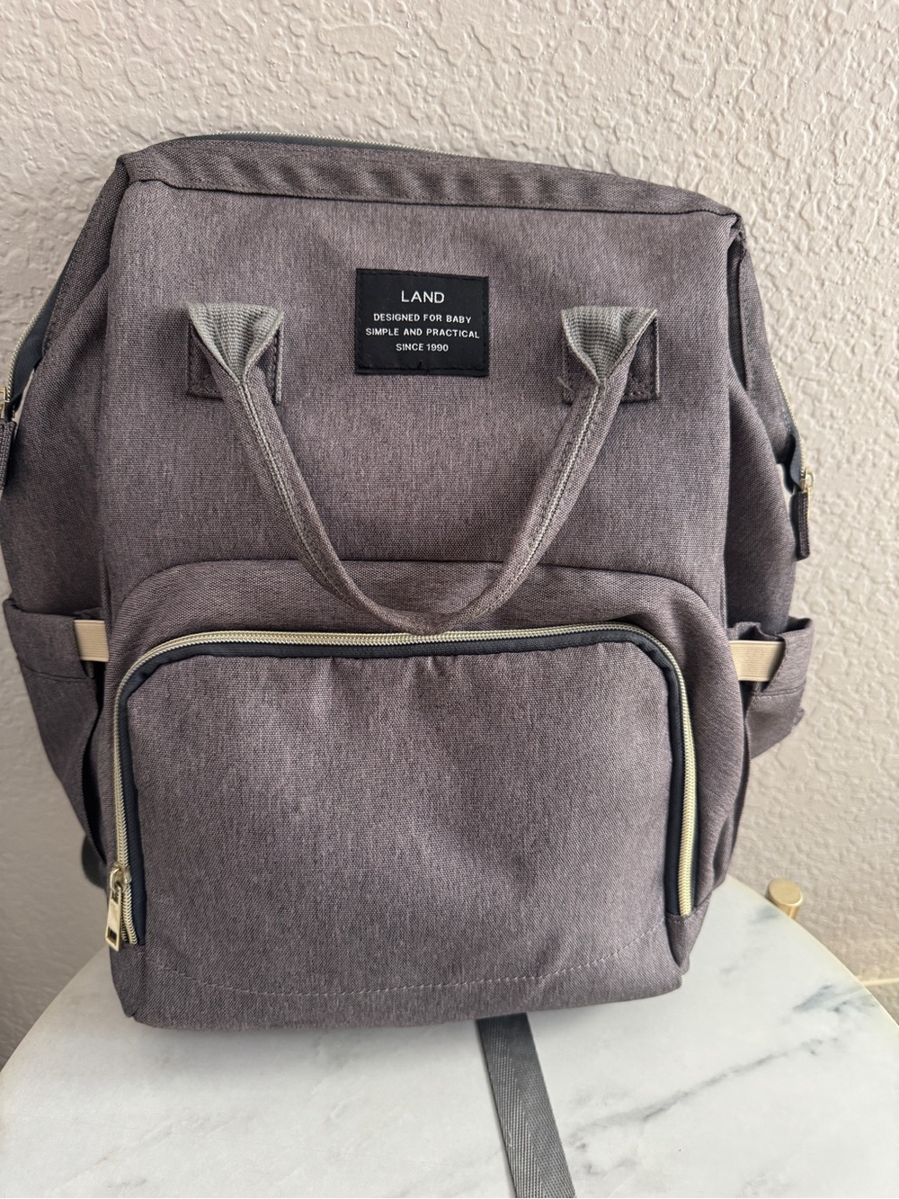 LAND Unisex Baby Diaper Bag Backpack - Multi‑Pocket